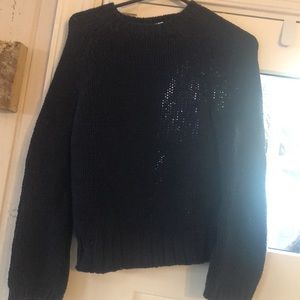 JCrew Size S Navy Cotton Crewneck Sweater